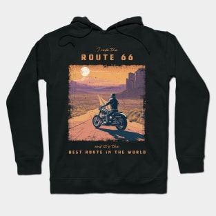 The U.S. Route 66 - best motorcycle route in the world Hoodie